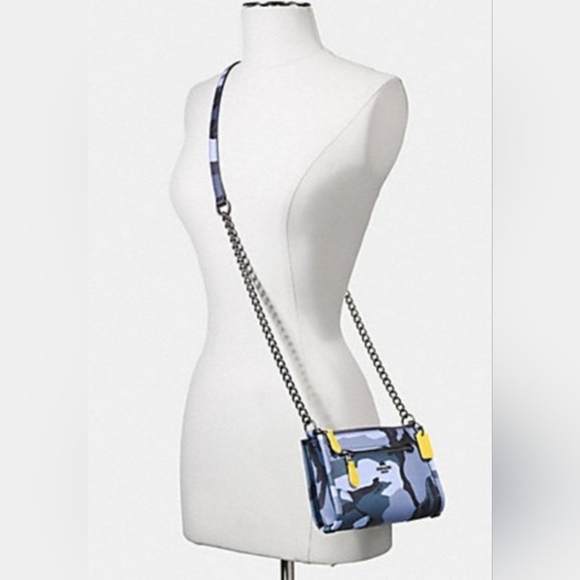 COACH MICKIE CROSSBODY CAMO PEBBLE CROSSBODY BAG - Picture 3 of 12